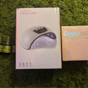 Gel Nails at Home Set w/ Polishes, Polish Remover & LED/UV Lamp